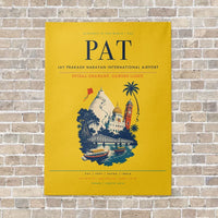 Thumbnail for Jay Prakash Narayan International Airport PAT vertical canvas print - no frame - yellow background