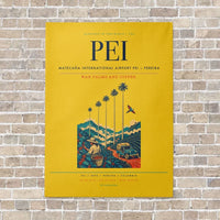 Thumbnail for Matecaña International Airport PEI — Pereira vertical canvas print - no frame - yellow background