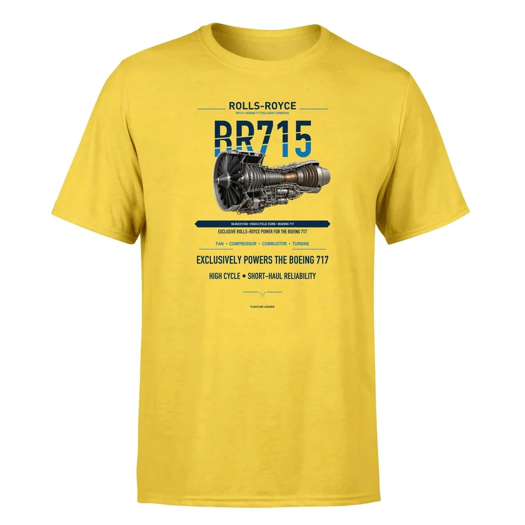 BR715 design on yellow single side