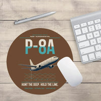 Thumbnail for P-8A Poseidon design on brown round mouse pad