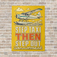 Thumbnail for Step Taxi Then Step Out vertical canvas print - no frame - yellow background