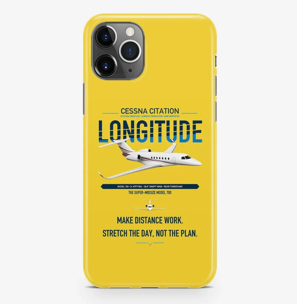 Cessna Citation Longitude design on yellow magsafe iphone case, for iPhone Pro Max
