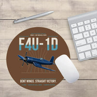 Thumbnail for F4U-1D Corsair design on brown round mouse pad