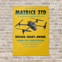 Thumbnail for DJI Matrice 3TD vertical canvas print - no frame - yellow background