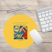 Thumbnail for VINTAGE G4423 - The Grandmother's First Flight - Designed Mouse Pads design on yellow round