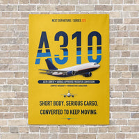 Thumbnail for Airbus A310-200P2F vertical canvas print - no frame - yellow background