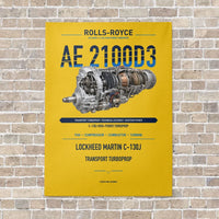 Thumbnail for AE 2100D3 vertical canvas print - no frame - yellow background
