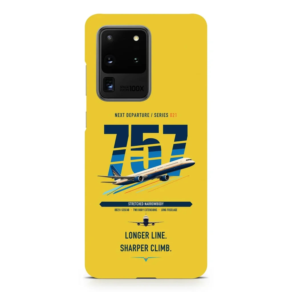 Boeing 757-300 design on samsung case - yellow