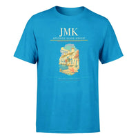 Thumbnail for Mykonos Island Airport (JMK) T-Shirt single-side front print in Turquoise | mykonos-island-airport-jmk-double-side-t-shirt