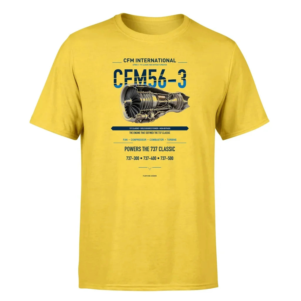 CFM56-3 design on yellow single side