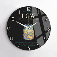 Thumbnail for London Gatwick Airport LGW Wall-Clock No-Frame - Black