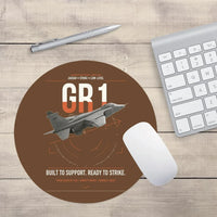 Thumbnail for SEPECAT Jaguar GR1 design on brown round mouse pad