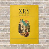 Thumbnail for Jerez Airport XRY vertical canvas print - no frame - yellow background