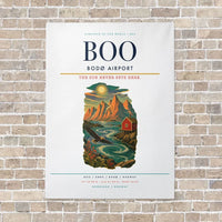 Thumbnail for Bodø Airport BOO - Canvas No Frame - White