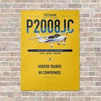 Thumbnail for Tecnam P2008JC NG vertical canvas print - no frame - yellow background