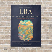 Thumbnail for Leeds Bradford Airport LBA - Canvas Framed - Navy Blue