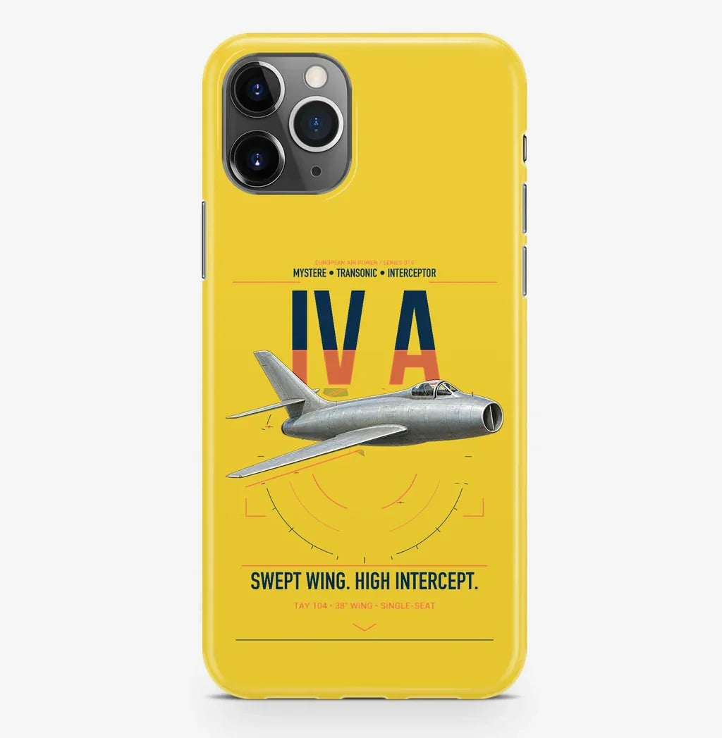 Dassault Mystère IV A design on yellow magsafe iphone case, for iPhone Pro Max