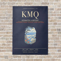 Thumbnail for Komatsu Airport KMQ - Canvas Framed - Navy Blue