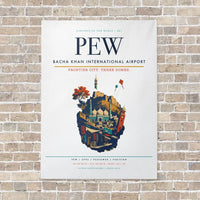 Thumbnail for Bacha Khan International Airport PEW - Canvas No Frame - White