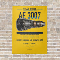 Thumbnail for AE 3007 vertical canvas print - no frame - yellow background