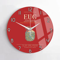Thumbnail for Eugene Airport Mahlon Sweet Field EUG Wall-Clock No-Frame - Red