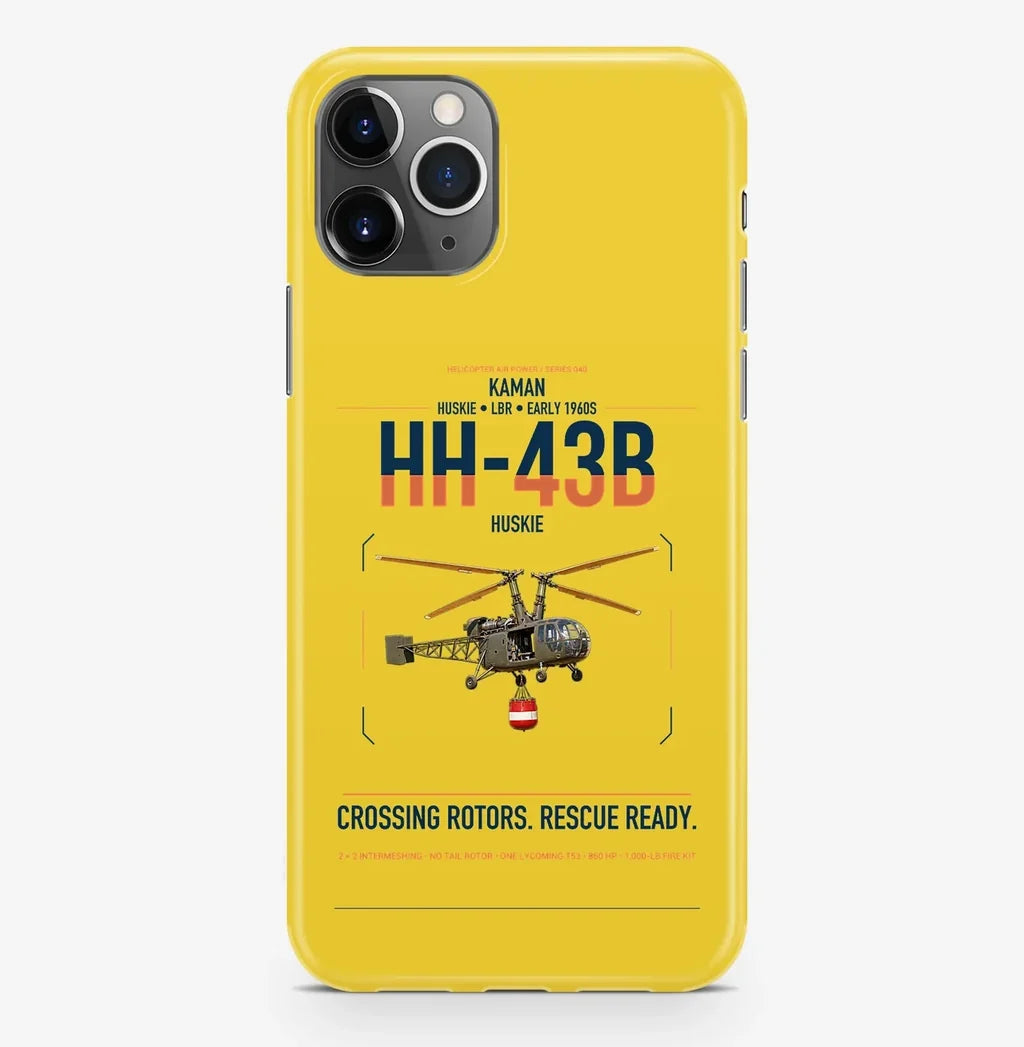 Kaman HH-43B Huskie design on yellow magsafe iphone case, for iPhone Pro Max