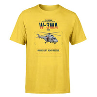 Thumbnail for PZL-Świdnik W-3WA Sokół design on yellow t-shirt, single-side print