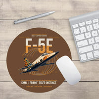Thumbnail for F-5E Tiger II design on brown round mouse pad