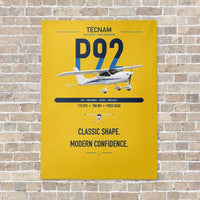 Thumbnail for Tecnam P92 Echo MkII vertical canvas print - no frame - yellow background