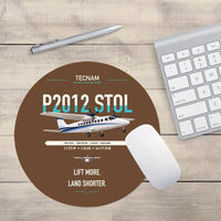 Thumbnail for Tecnam P2012 STOL design on brown round mouse pad