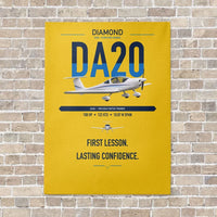 Thumbnail for Diamond DA20 vertical canvas print - no frame - yellow background
