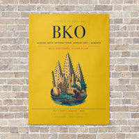 Thumbnail for Modibo Keita International Airport BKO — Bamako vertical canvas print - no frame - yellow background