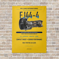 Thumbnail for FJ44-4 vertical canvas print - no frame - yellow background