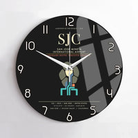 Thumbnail for San Jose Mineta International Airport SJC Wall-Clock No-Frame - Black