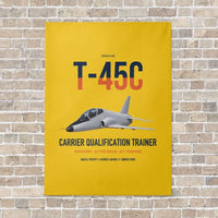 Thumbnail for T-45C Goshawk vertical canvas print - no frame - yellow background