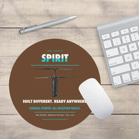 Thumbnail for Ascent AeroSystems Spirit design on brown round mouse pad
