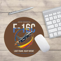 Thumbnail for F-16C Fighting Falcon design on brown round mouse pad