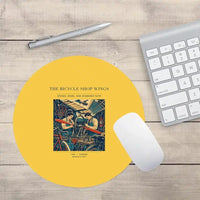 Thumbnail for VINTAGE G4323 - The Bicycle Shop Wings - Designed Mouse Pads design on yellow round