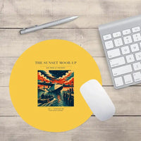 Thumbnail for VINTAGE G4277 - The Sunset Moor-Up - Designed Mouse Pads design on yellow round