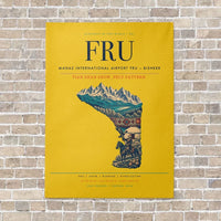 Thumbnail for Manas International Airport FRU — Bishkek vertical canvas print - no frame - yellow background