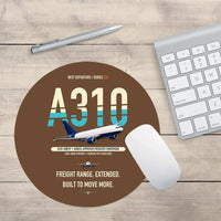 Thumbnail for Airbus A310-300P2F design on brown round mouse pad