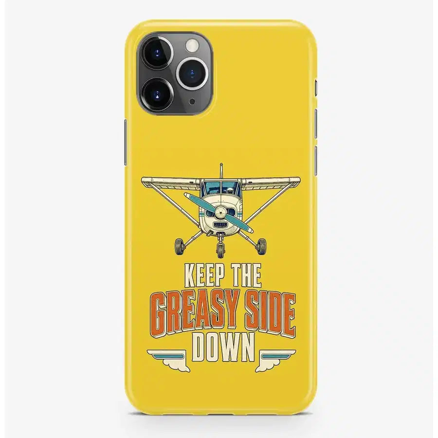 SIGNAL 559 - Keep The Greasy Side Down - MagSafe iPhone Pro Max design on yellow magsafe iphone pro max