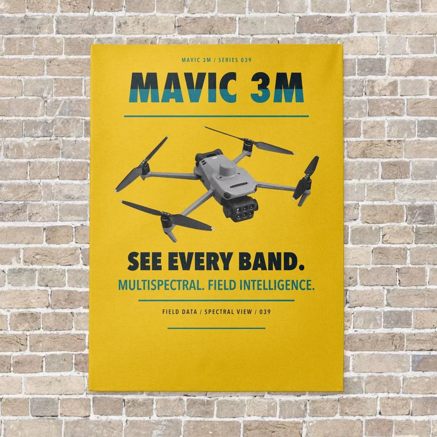 DJI Mavic 3 Multispectral vertical canvas print - no frame - yellow background