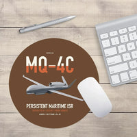 Thumbnail for MQ-4C Triton IFC-4 design on brown round mouse pad