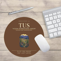 Thumbnail for Tucson International Airport (TUS) design on brown round mouse pad