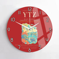 Thumbnail for Billy Bishop Toronto City Airport YTZ Wall-Clock No-Frame - Red