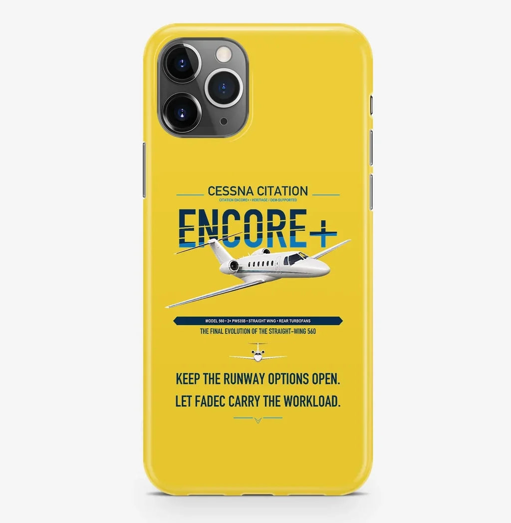 Cessna Citation Encore+ design on yellow magsafe iphone case, for iPhone Pro Max