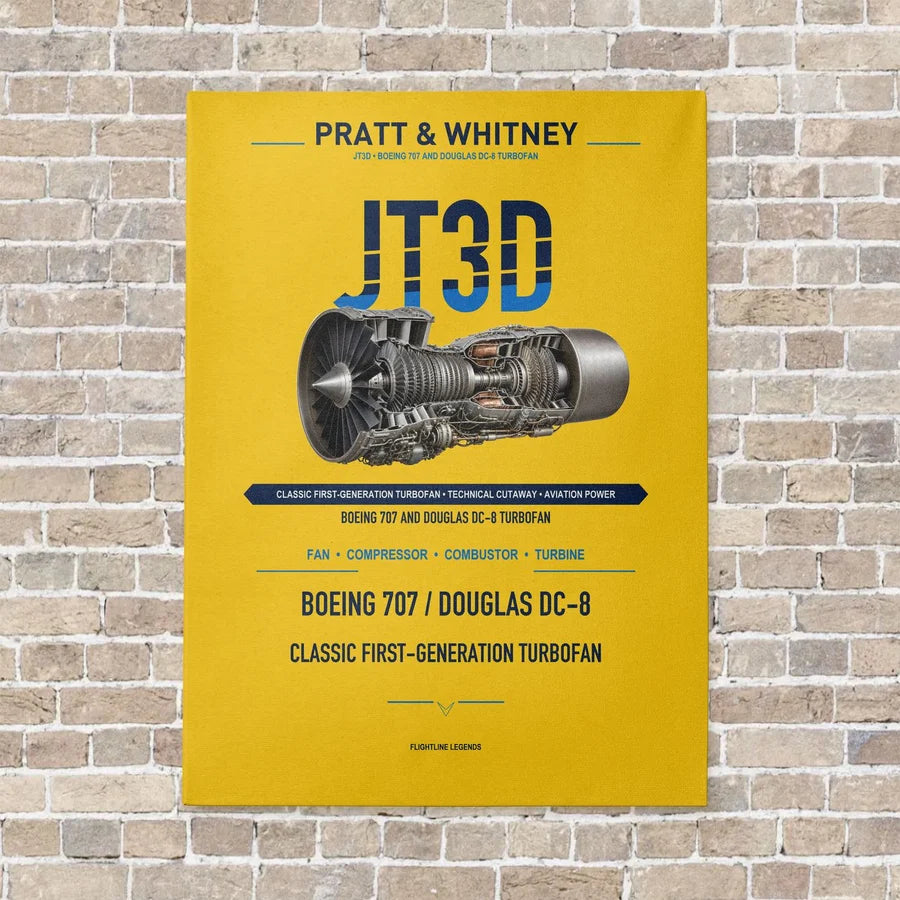 JT3D vertical canvas print - no frame - yellow background