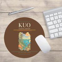 Thumbnail for Kuopio Airport (KUO) design on brown round mouse pad