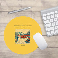 Thumbnail for VINTAGE G4480 - The First Snow Circuit - Designed Mouse Pads design on yellow round